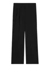 Celine Pleated Trousers In Cotton Canvas In Black