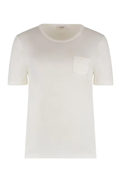 Celine Cotton Crew-neck T-shirt