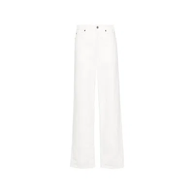 Celine Flared Leg White Denim Jeans For Women