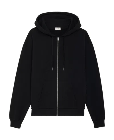 Celine Cotton Grab Cashmere Hat Leisure Jacket In Black/white