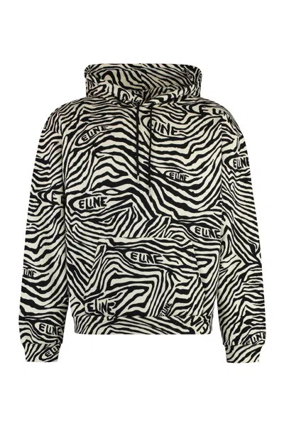 Celine Cotton Hoodie In Black