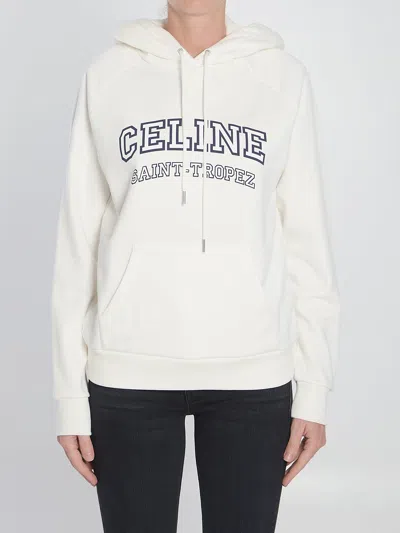 Celine Women Saint Tropez Hoodie In Neutral