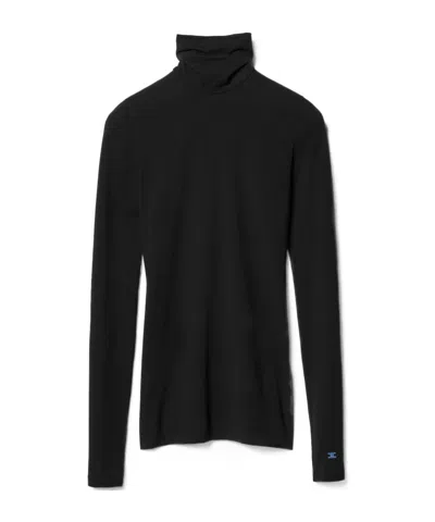 Celine Cotton Jersey Turtleneck In Black
