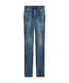 Celine Cotton Mid-waist Jeans In Blue