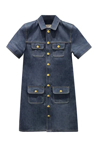CELINE CELINE COTTON MINI DRESS