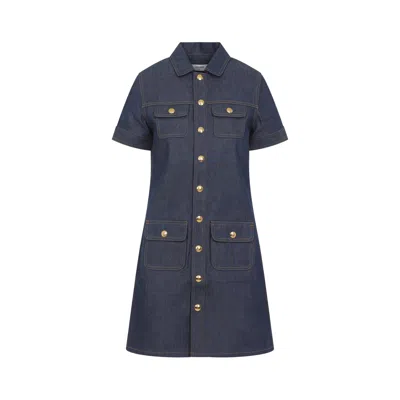 CELINE CELINE COTTON MINI DRESS WOMEN