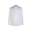 Celine White Cotton Poplin Shirt With Pointed Collar