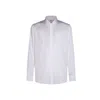 Celine White Cotton Poplin Shirt With Pointed Collar