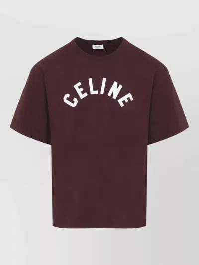 Celine Cotton Relaxed-fit Logo-print Short-sleeve T-shirt