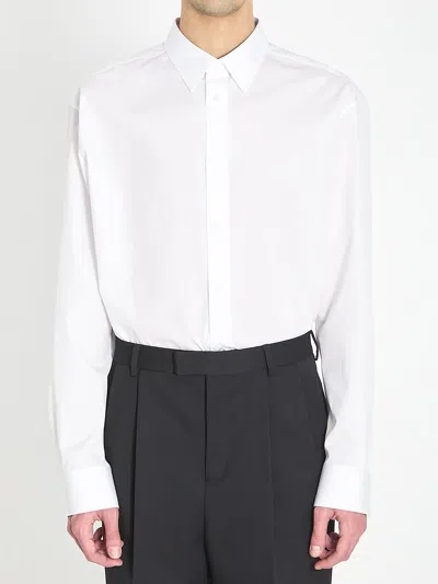 Celine Cotton Shirt With Long Sleeves In Neutral