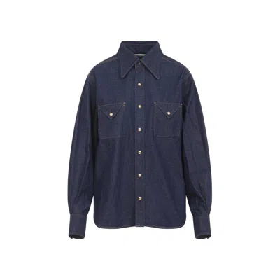 Celine Cotton Shirt Women In Blue