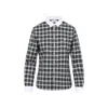 Celine Green And Navy Blue Cotton Shirt In Green