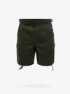 Celine Cotton Shorts With Logoed Straps In Green