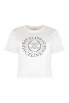 Celine Cotton T-shirt With Logo In White