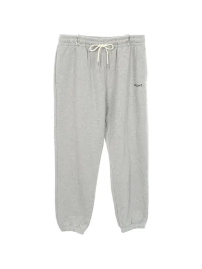Pre-owned Celine Cotton Track Pants In Gray