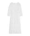 Celine Cotton Twill Extra-long Dress In White