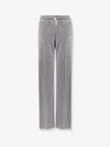 Celine Cotton Velvet Jogger Trousers In Gray