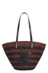 Celine Women Panier Rafia Tote Bag In Brown