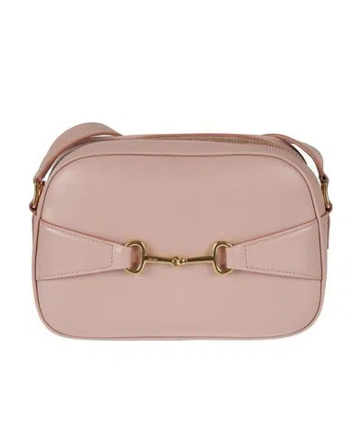 Celine Crecy Bright Sheepskin Camera Bag In Nude