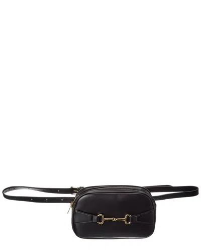 Celine Crecy Leather Belt Bag In Black