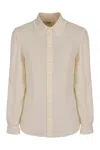 Celine Crêpe-silk Shirt In White