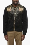 Celine Crew-neck Cardigan Embellished With Sequins In Multi