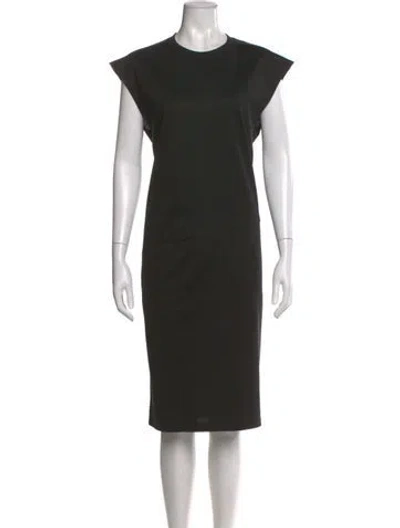 Pre-owned Celine Crew Neck Knee-length Dress In Black