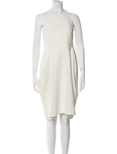 Pre-owned Celine Crew Neck Knee-length Dress In Neutral