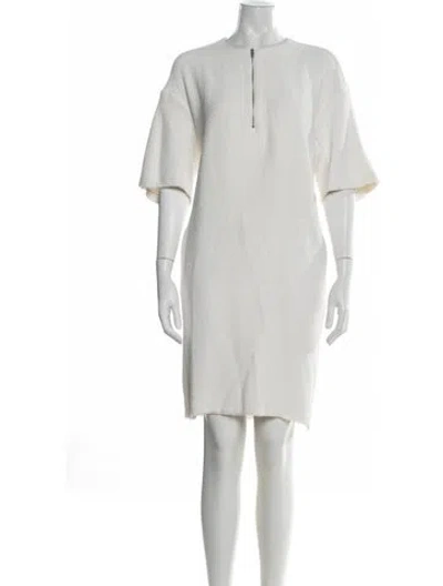 Pre-owned Celine Crew Neck Knee-length Dress In Neutrals