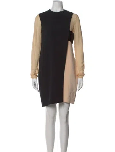 Pre-owned Celine Crew Neck Knee-length Dress W/ Tags In Black
