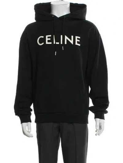 Pre-owned Celine Crew Neck Long Sleeve Hoodie In Black
