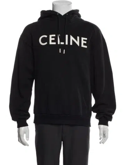 Pre-owned Celine Crew Neck Long Sleeve Hoodie In Black