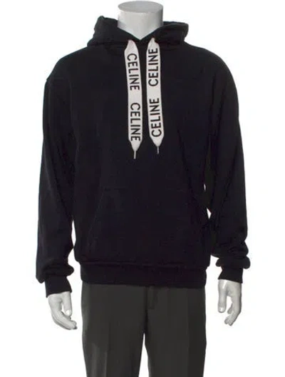 Pre-owned Celine Crew Neck Long Sleeve Hoodie In Black