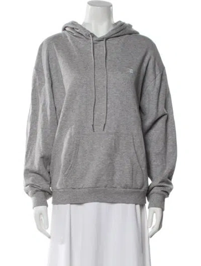 Pre-owned Celine Crew Neck Long Sleeve Hoodie In Gray