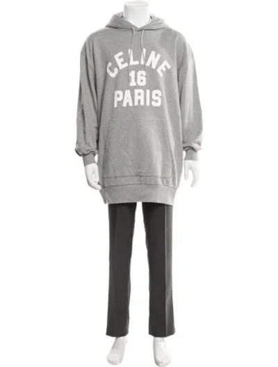 Pre-owned Celine Crew Neck Long Sleeve Hoodie In Gray