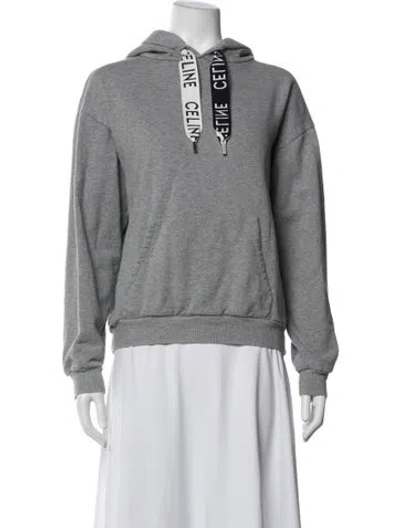 Pre-owned Celine Crew Neck Long Sleeve Hoodie In Grey