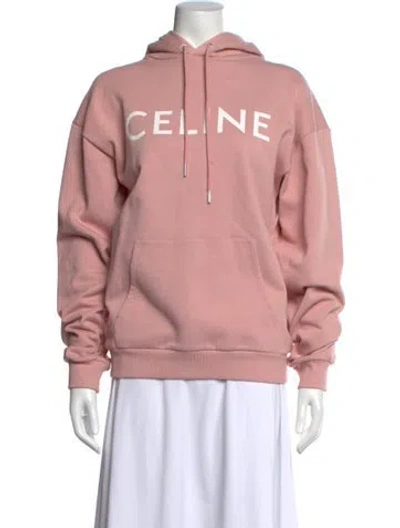 Pre-owned Celine Crew Neck Long Sleeve Hoodie In Pink