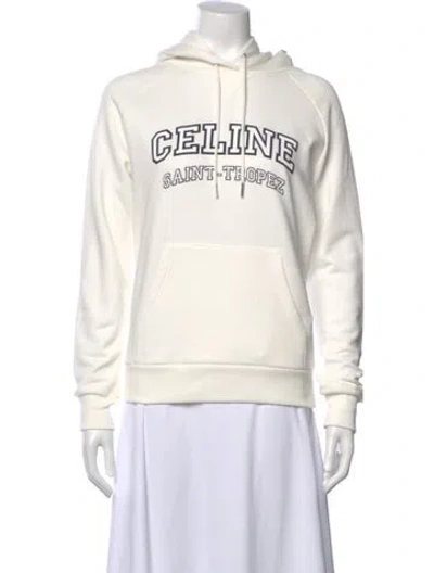 Pre-owned Celine Crew Neck Long Sleeve Hoodie W/ Tags In White