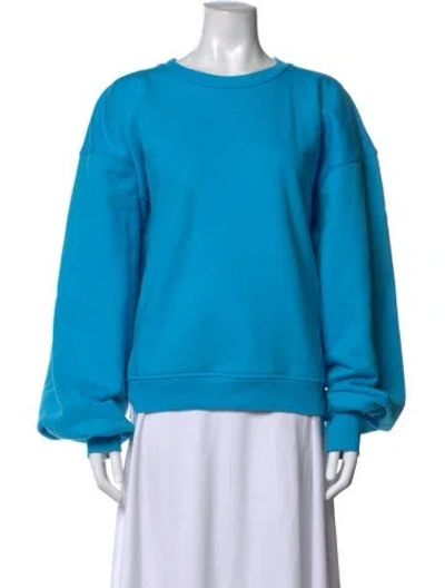 Pre-owned Celine Crew Neck Long Sleeve Sweatshirt In Blue