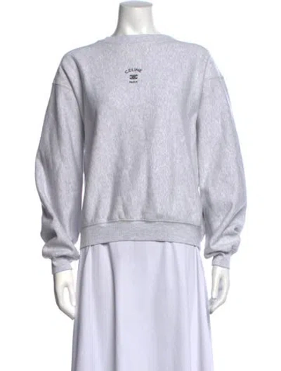 Pre-owned Celine Crew Neck Long Sleeve Sweatshirt W/ Tags In Grey