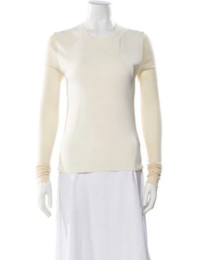 Pre-owned Celine Crew Neck Long Sleeve Top In Neutral