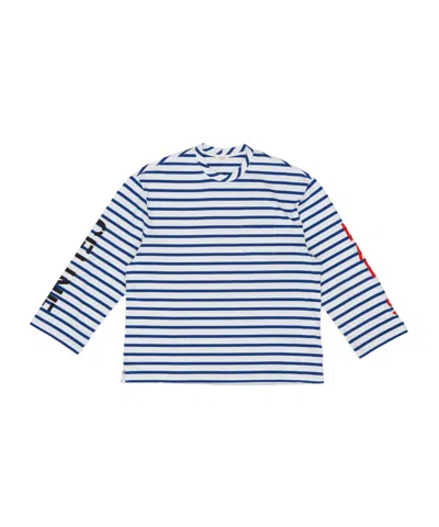 Celine Crew Neck Long-sleeved T-shirt In Blue