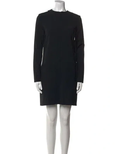 Pre-owned Celine Crew Neck Mini Dress In Black