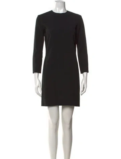 Pre-owned Celine Crew Neck Mini Dress In Black