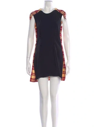 Pre-owned Celine Crew Neck Mini Dress In Multi