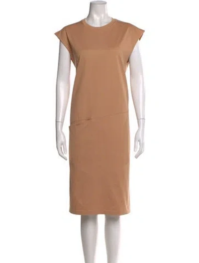 Pre-owned Celine Crew Neck Mini Dress In Neutral