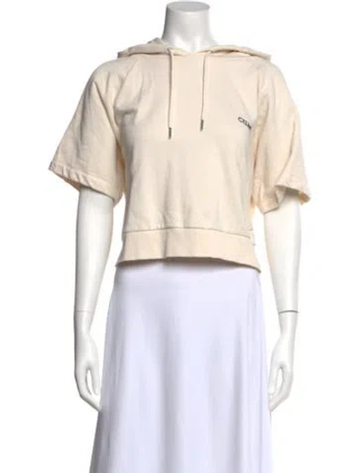 Pre-owned Celine Crew Neck Short Sleeve Sweatshirt In Neutral