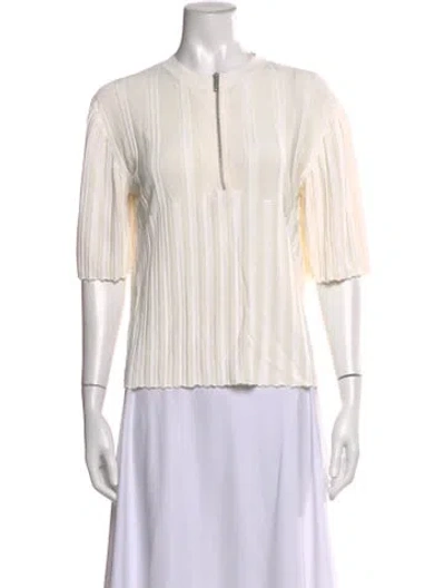 Pre-owned Celine Crew Neck Short Sleeve Top In Neutral