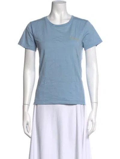 Pre-owned Celine Crew Neck Short Sleeve T-shirt In Blue