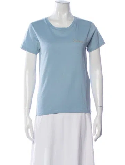 Pre-owned Celine Crew Neck Short Sleeve T-shirt In Blue